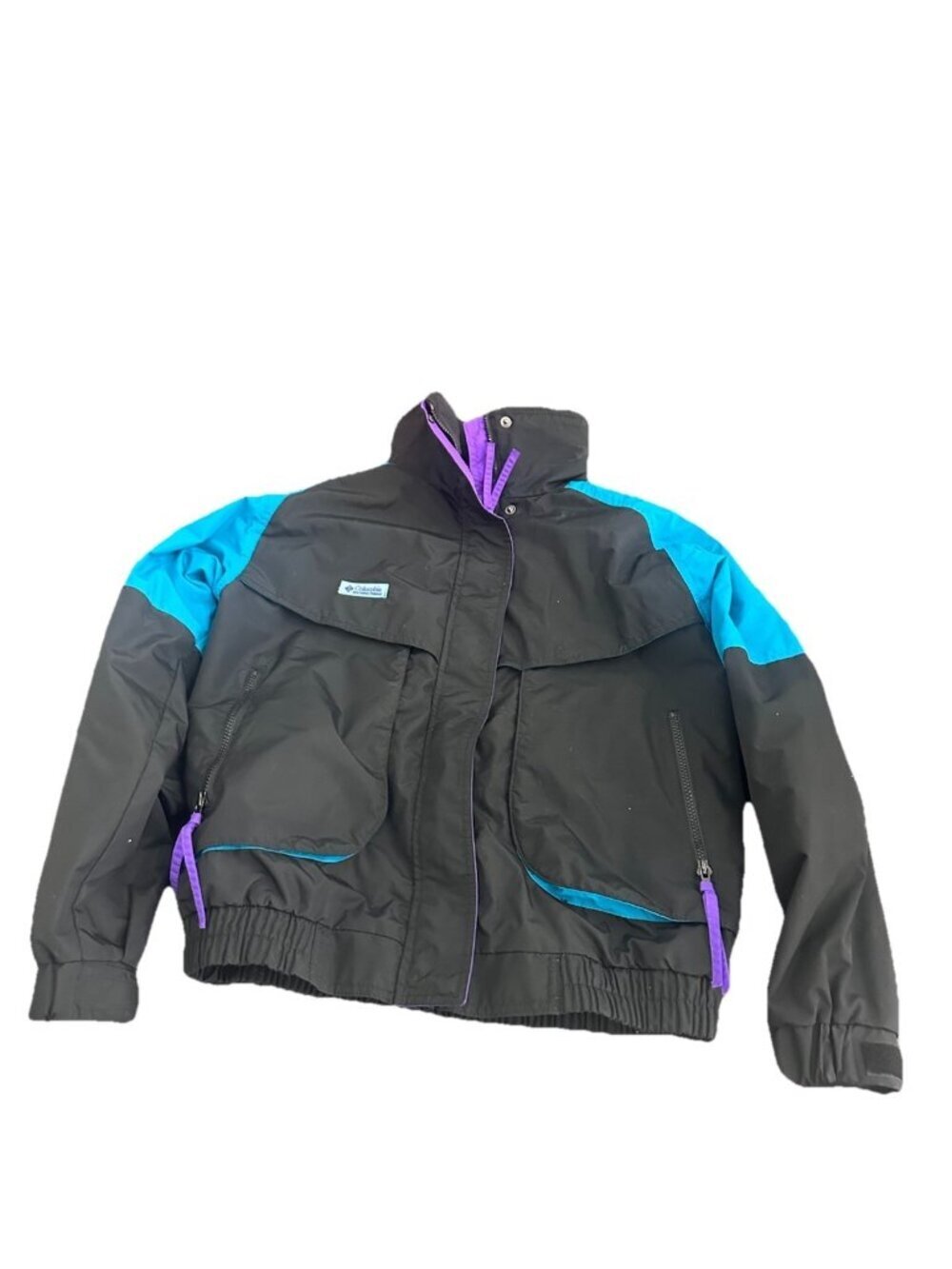 Vintage Columbia Powder Keg Ski Jacket Medium USA Made 80s 90s Colorblock Womens
